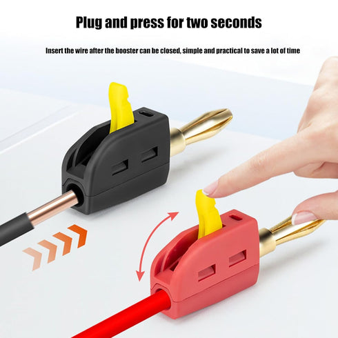 Obotsnoi 32A 4mm Quick Connection Banana Plug for High Current Applications with Antioxidation Materials Optimally