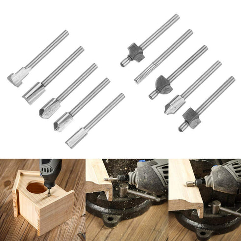HSS Router Dremel Bits Set, 1/8"(3mm) Shank for Power Rotary Tools, DIY Woodworking Accessories