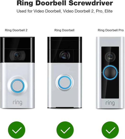 Ring Screwdriver Bit Set (Blue) - Fits All Ring Video Doorbell Models for Battery and Wifi Access