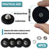 aosdanting 4pcs M6 Rubber Coated Magnets with Bolts, Heavy Duty Magnets Male Thread, Strong Mounting for Fixing Lights