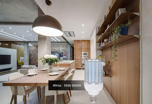 30W E27 LED Corn Light Bulbs (2 Pack), 144 LEDs, 2700 LM, 6000K Daylight White, 240 Watt Equivalent