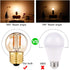 G40 G14.5 E26 LED Bulb Amber 1W Low Watt Edison Bulb 10 Watt Warm White 2200K Vintage LED Globe Night Light Bulb, 6 Pack