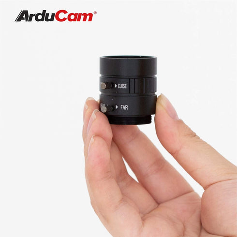 Arducam 6mm Lens for Raspberry Pi HQ Camera, Wide Angle CS-Mount Lens, Focal Length with Manual Focus and Adjustable