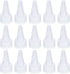 PATIKIL 24/410 Twist Bottle Caps, 15Pcs Plastic Ribbed Edge Squeeze Replacement Caps for Paint Lids