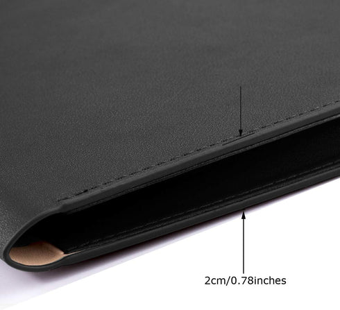 Enyuwlcm A4 File Folder Document Holder, Waterproof PU Leather Portfolio Envelope Case with Invisible Magnetic Closure,
