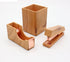 Enyuwlcm Cute Heavy Duty Acrylic Desk Tape Dispenser with Non-Skid Base for 1 Inch Core Tape, Imitation Wood Grain