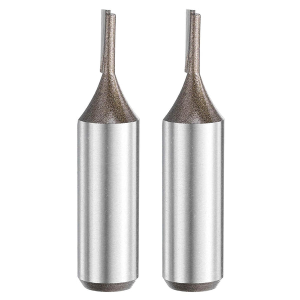 HARFINGTON 2pcs Straight Router Bit 1/2 Inch Shank 1/8" Cutting Dia, 2