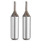HARFINGTON 2pcs Straight Router Bit 1/2 Inch Shank 1/8" Cutting Dia, 2