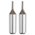 HARFINGTON 2pcs Straight Router Bit 1/2 Inch Shank 1/8" Cutting Dia, 2