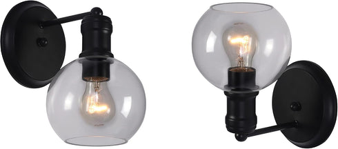 Chloe Lighting 1 6" OXA Transitional Light Matt Black Indoor Wall Sconce Wide
