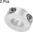 2pcs Double Split Shaft Collar for 17mm Shaft, Set Screw Clamp-On Collars for Stoppers and Timing Pulleys