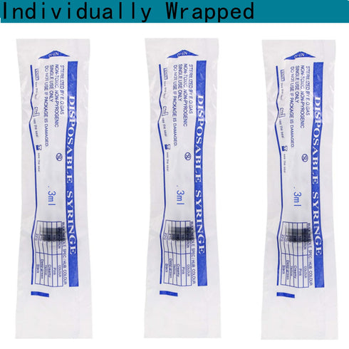 20 Pack Plastic Syringe Luer Lock with Needle - 10ml, 5ml, 3ml, 1ml Syringes and 18Ga, 22Ga, 23Ga, 25Ga Needles