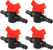 DGZZI Barbed Ball Valve 4PCS, 3/8-Inch ID in-Line Ball Valve Shut-Off Switch for Drip Irrigation and Aquariums