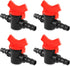 DGZZI Barbed Ball Valve 4PCS, 3/8-Inch ID in-Line Ball Valve Shut-Off Switch for Drip Irrigation and Aquariums
