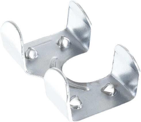Heavy Duty Zinc Plated Metal Clips for Rope, Cord, String - Double Rope Clamps (1 Inch, 10 Pack)