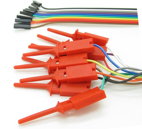 A Set of 10pcs Red Logic Analyser Useful High Efficiency Clip Ideal Test Hook