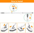 4 1 in Shower Scrubber Cleaning Brush, Tub and Tile Scrubber with Long Handle, Grout Brush Stiff Bristles Scrub Sponge
