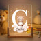 Custom Acrylic Night Light, Personalized Cute Forest Animals LED Light with Wooden
