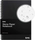 Stone Paper Notebook, No Lines Spiral Notebook, Waterproof Aesthetic Journal for Note Taking, Large Black