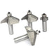 4pcs 60 Set,1/2" Shank,3/16",5/8",3/4" 7/8" Degree Chamfer Bit and Cutting Depth, Horse Nose Router Bits,Eased Eage