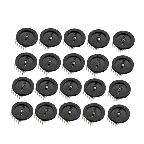 uxcell 50K Ohm Dial Wheel Potentiometer for Audio Stereo Volume Control, 20Pcs