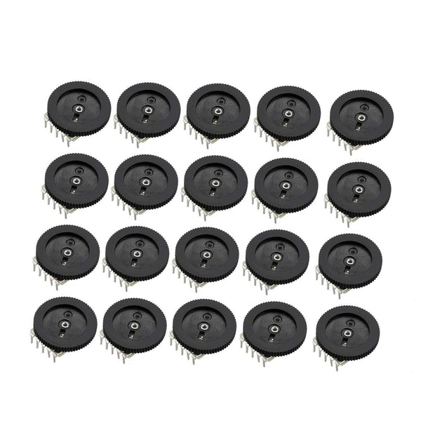 uxcell 50K Ohm Dial Wheel Potentiometer for Audio Stereo Volume Control, 20Pcs