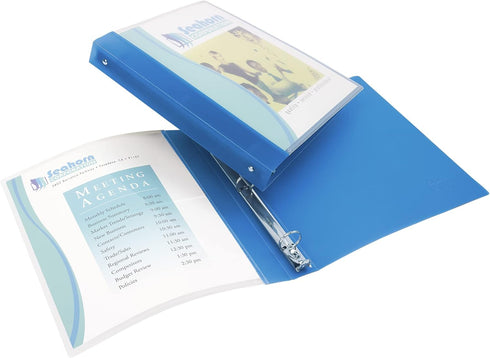 Avery Flexible View 3 Ring Binder, 1/2 Inch Round Rings, 3 Blue Binders (17670)