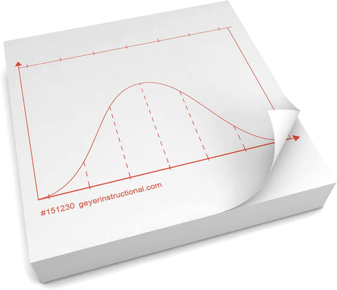 Geyer Instructional Products 151230 Normal Curve Graphing Post-It Notes, 4 Packs of 100 Sheets, 400 Sheets Total
