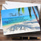 The Card Zoo Tropical Beach Palm Tree Personalized Wedding Thank You Cards