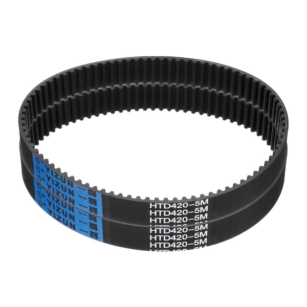 uxcell 2pcs HTD-5M Rubber Timing Belt: 84 Teeth, 420mm Pitch Length x 20mm Width