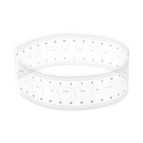 Film Flexible Ruler 30cm 0.5mm Scale, Transparent PET Plastic Folding Straight Calibration Measuring Tool