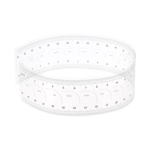 Film Flexible Ruler 30cm 0.5mm Scale, Transparent PET Plastic Folding Straight Calibration Measuring Tool