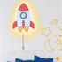 Aurelema Space Rocket Night Light Wall Lamp Sleeping Nursery Lighting Cute Floating