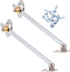 4pcs DOITOOL Stretch Bars for Cabinet Door Support Sturdy Jackstays Thicker Design for Bedside Cabinets Hinges Door