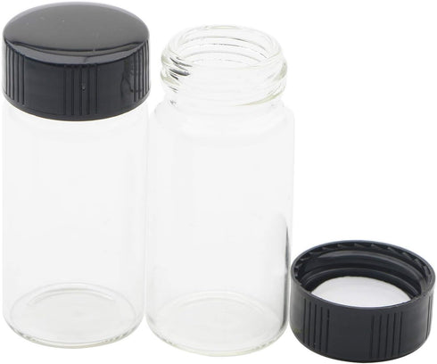 20-Pack 20ml Glass Vials with Screw Caps, Small Vials for Essential Oil and Specimen Samples