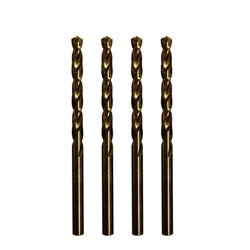Metric M42 Cobalt Drill Bits - 8% for Stainless Steel and Hard Metal (5mm x 4pcs)