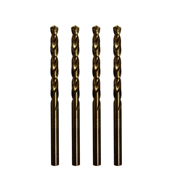 Metric M42 Cobalt Drill Bits - 8% for Stainless Steel and Hard Metal (5mm x 4pcs)