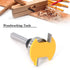 Mesee T Slotting Router Bit with Bearing, 1/4 Inch Shank T-Track Slot Cutter for Woodworking Milling Slab Flattening