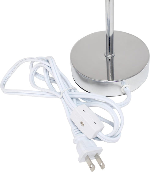 LT2007-HPK-LB Countertop, Bulb Simple Designs Basic Chrome Mini Table Lamp for Living Room, Nightstand, Desk, Hot Pink