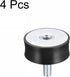 uxcell Rubber Mounts - 4pcs M10 Male/Female Vibration Isolator Shock Absorber for Garage Motor Air Compressor