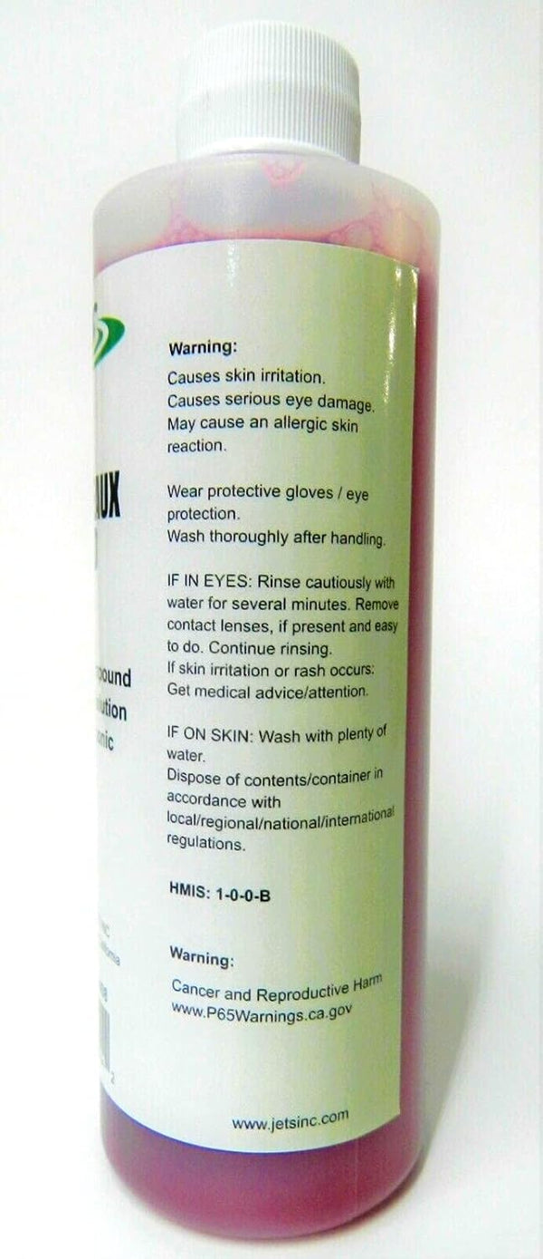 Jewelry Ultrasonic Solution Cleaner, JTS Bordeaux Red, 8 oz. Concentrate for Metal Parts