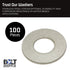 100 Bulk Pack Stainless Steel Flat Washer by Bolt Dropper - Metal Washers for Bolts - 1/4" Inside Diameter, 5/8"