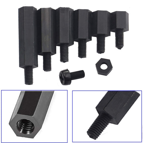 ShareGoo M3 Nylon Standoffs Hex Spacers Screws Nuts Assorted Kit for RC FPV Drone Quadcopter Frame, 180PCS