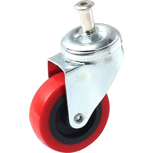 6 Pack 2" Low Profile Swivel Caster Wheel for Creeper Service Cart Stool Post Mount