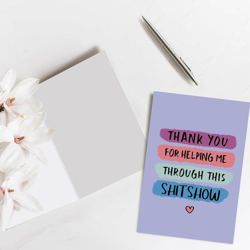 Spercy Funny Thank You Card for Women Men, Thank You for Supporting Me Card, Humor Appreciation Card for Coworker