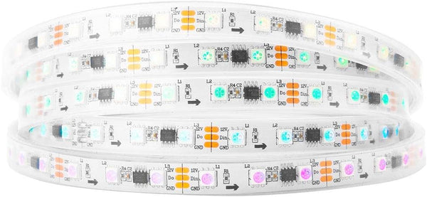 BTF-LIGHTING UL Listed WS2811 IC=RGB+IC Addressable Color RGB LED Strip,16.4FT 60LED/m 10Pixels/m,IP67