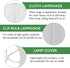 E27 Bulb 5.51X4.92X3.54In Hemobllo Stylish Cloth Lampshade Clip-on Lamp Cover for Lightweight Bedroom Table Floor Lamp