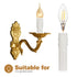 3.5 Inch 12Pcs E12 Bulb PATIKIL Tall Candle Covers Sleeves, Plastic Chandelier Socket Sleeves Drip Candle Socket Covers