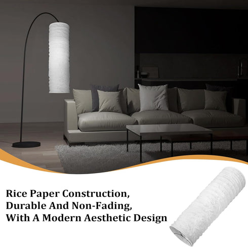 Generic 2Pcs 36Inch Paper Floor Lamp Shade, Long Cylinder Rice Paper Lampshade Lantern Floor Lamp Shade for Home Hotel