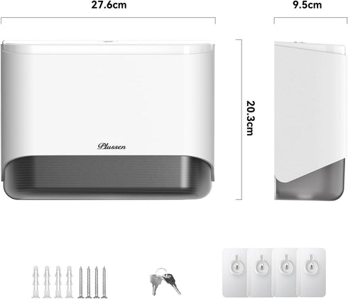 Commercial White-PN6012 Paper Towel Dispenser Wall Mount C-Fold Multifold Trifold Hand Towels Dispenser for Bathroom